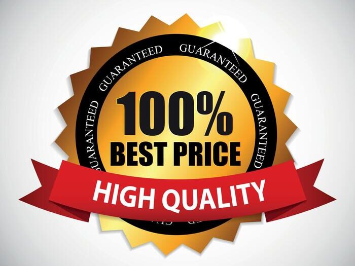 best price golden label illustration vector